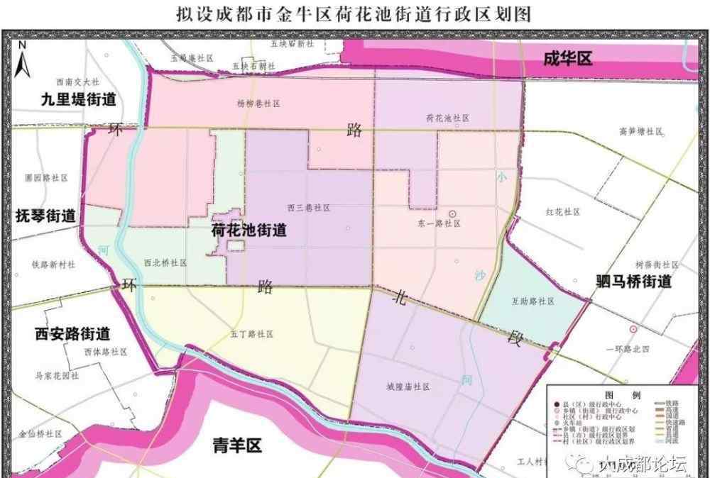 十三街 成都市金牛区13街道行政区划示意图