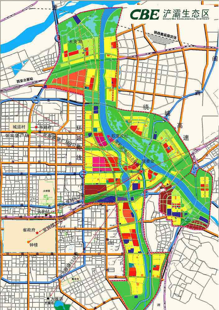 西安市规划图 西安浐灞生态区规划图，西安浐灞房价走势介绍