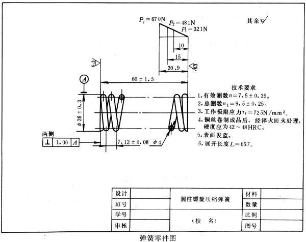 【excel怎么画弹簧】弹簧的画法也有标准,标准规定,视图法,零部件图解