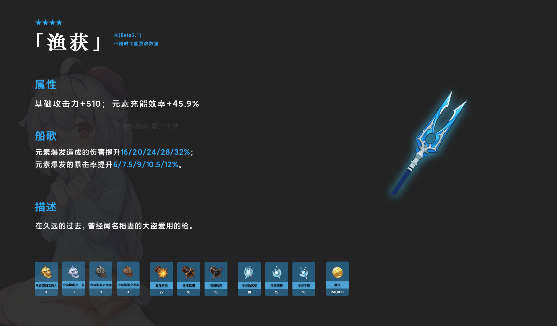 《原神》武器渔获属性介绍