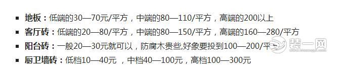 地面装修预算表