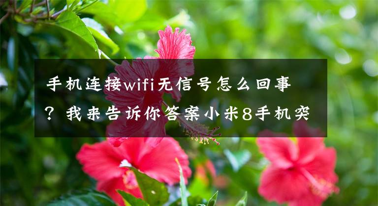 手机连接wifi无信号怎么回事？我来告诉你答案小米8手机突然没信号了怎么回事？常见通病，一招接打电话正常了文章配图