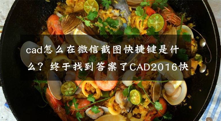 cad怎么在微信截图快捷键是什么？终于找到答案了CAD2016快捷键命令大全文章配图