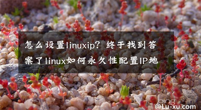 怎么设置linuxip？终于找到答案了linux如何永久性配置IP地址？