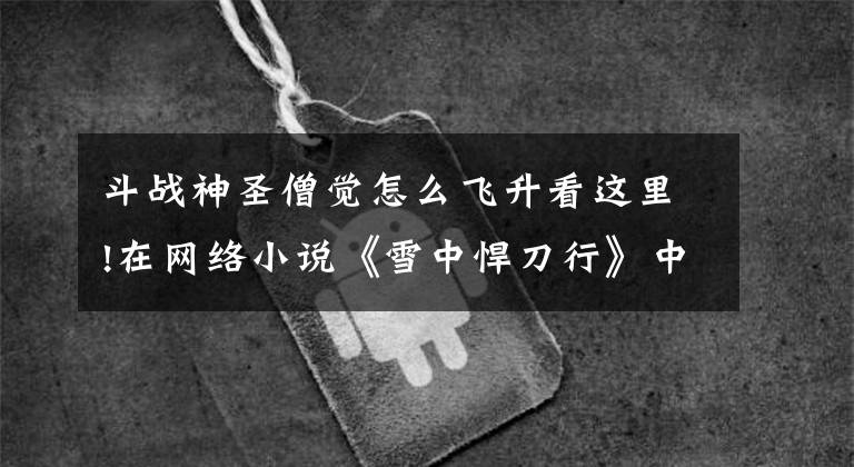 斗战神圣僧觉怎么飞升看这里!在网络小说《雪中悍刀行》中，达到陆地神仙境界的人物都有谁呢？文章配图
