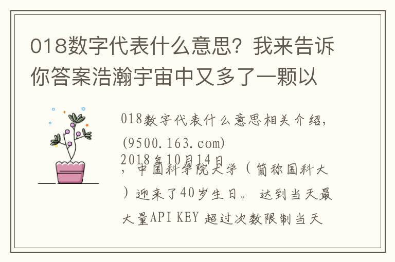 018数字代表什么意思？我来告诉你答案浩瀚宇宙中又多了一颗以中国大学命名的小行星！