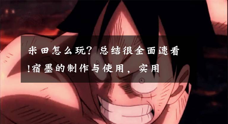 米田怎么玩？总结很全面速看!宿墨的制作与使用，实用文章配图