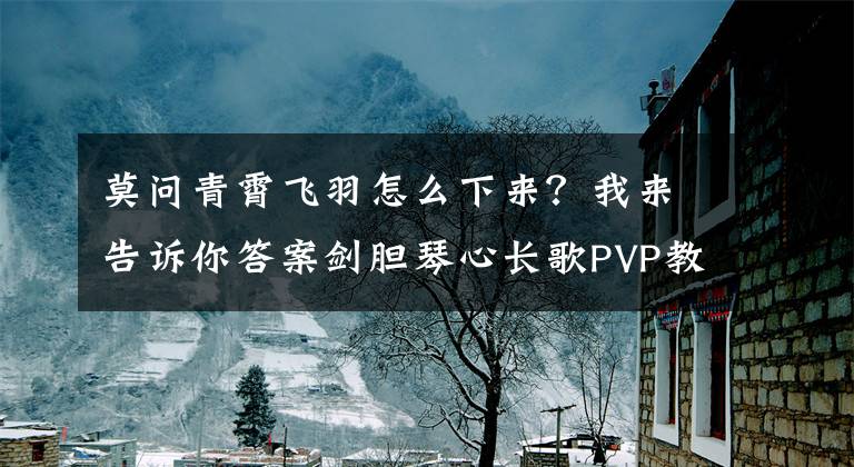 莫问青霄飞羽怎么下来？我来告诉你答案剑胆琴心长歌PVP教学 莫问3DOT打法攻略