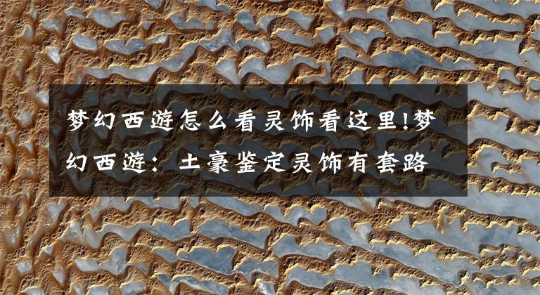 梦幻西游怎么看灵饰看这里!梦幻西游：土豪鉴定灵饰有套路，先铺垫140灵饰，后面弹出三属性文章配图