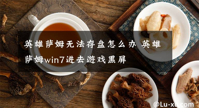 英雄萨姆无法存盘怎么办 英雄萨姆win7进去游戏黑屏