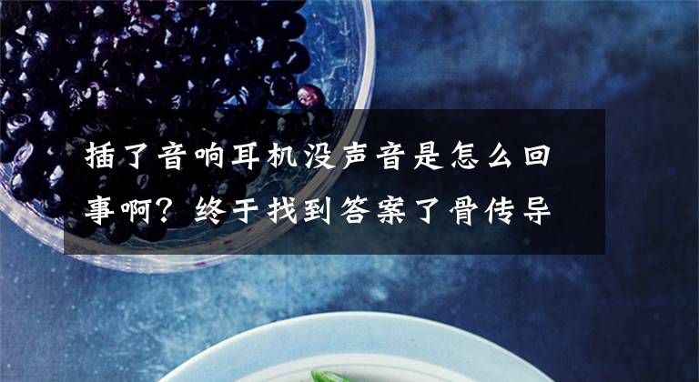 插了音响耳机没声音是怎么回事啊？终于找到答案了骨传导耳机不会影响听力，是真的咩？文章配图