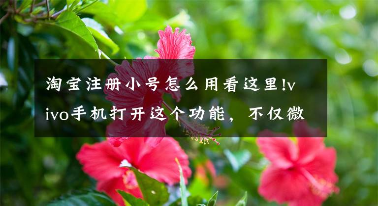 淘宝注册小号怎么用看这里!vivo手机打开这个功能，不仅微信QQ能分身，淘宝也能开小号文章配图