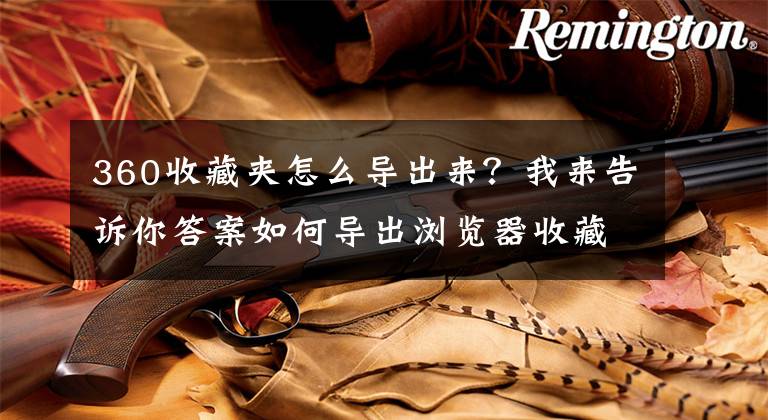 360收藏夹怎么导出来？我来告诉你答案如何导出浏览器收藏夹中指定的文件夹？文章配图