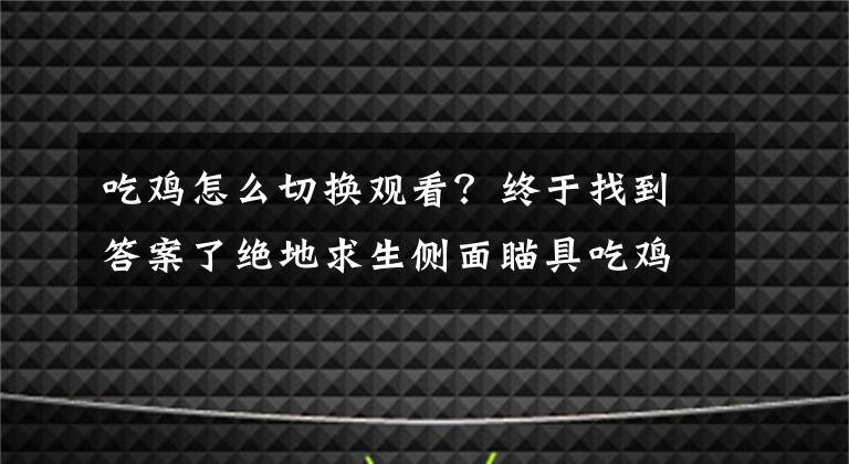 吃鸡怎么切换观看？终于找到答案了绝地求生侧面瞄具吃鸡怎么用？原来高手是这么设置安装的