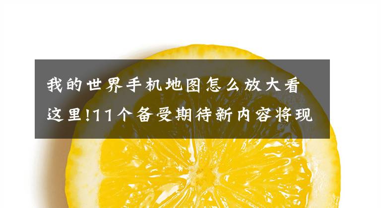 我的世界手机地图怎么放大看这里!11个备受期待新内容将现身《我的世界：口袋版》0.13版文章配图