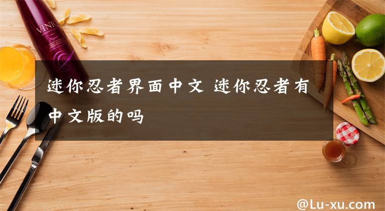 迷你忍者界面中文 迷你忍者有中文版的吗