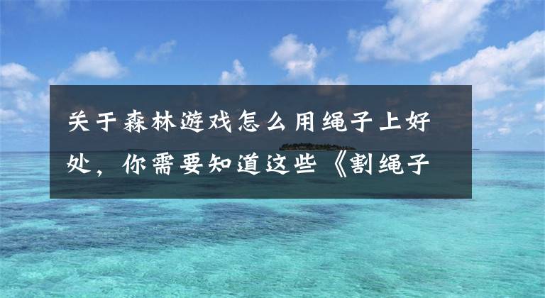 关于森林游戏怎么用绳子上好处，你需要知道这些《割绳子2》森林场景1-3关3星图文过关攻略文章配图