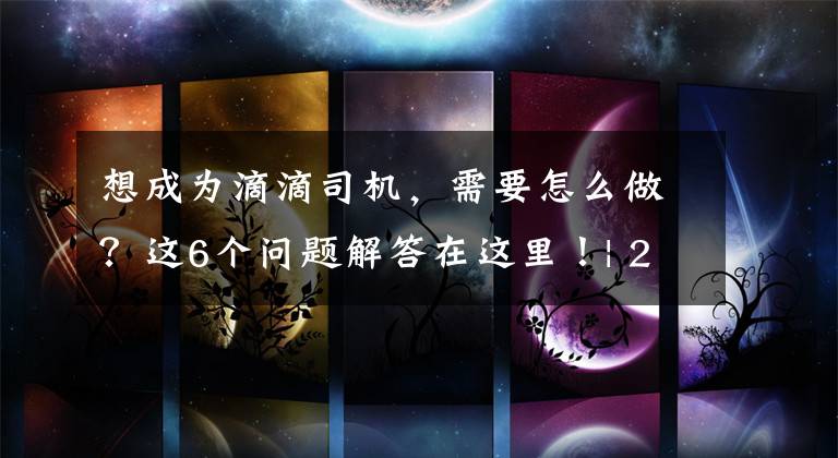 想成为滴滴司机，需要怎么做？这6个问题解答在这里！| 2021年第10期『回音壁』文章配图