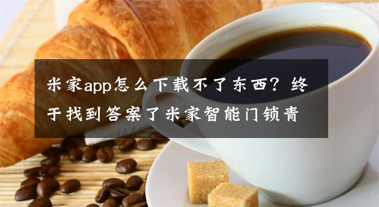 米家app怎么下载不了东西？终于找到答案了米家智能门锁青春版评测 物美价廉大势“锁”趋文章配图