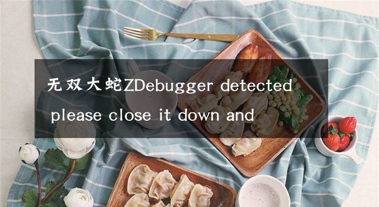 无双大蛇ZDebugger detected please close it down and restart