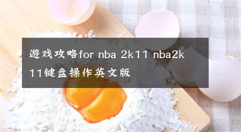 游戏攻略for nba 2k11 nba2k11键盘操作英文版