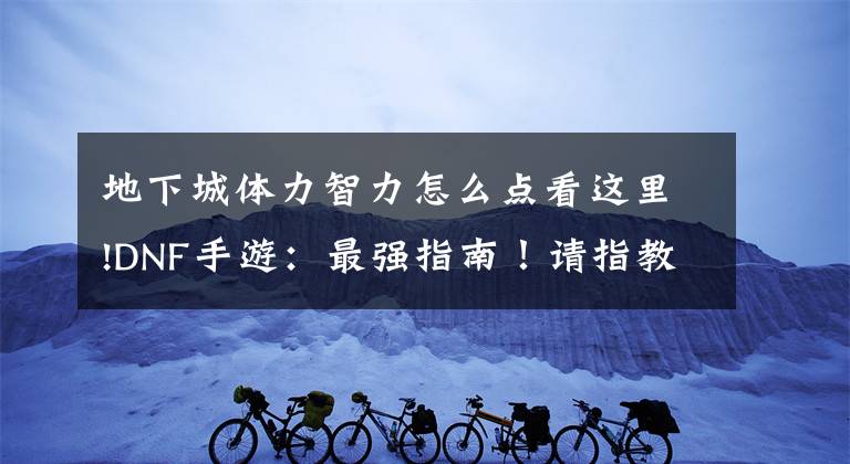 地下城体力智力怎么点看这里!DNF手游：最强指南！请指教！文章配图