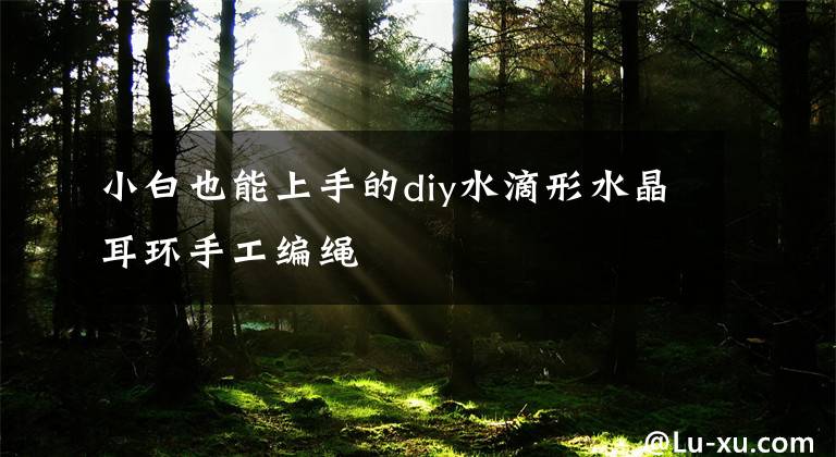 小白也能上手的diy水滴形水晶耳环手工编绳文章配图