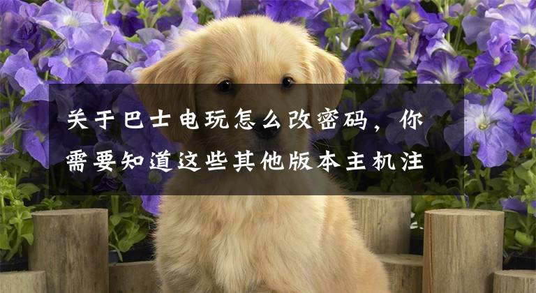 关于巴士电玩怎么改密码，你需要知道这些其他版本主机注册PS4国服账号使用教程心得文章配图