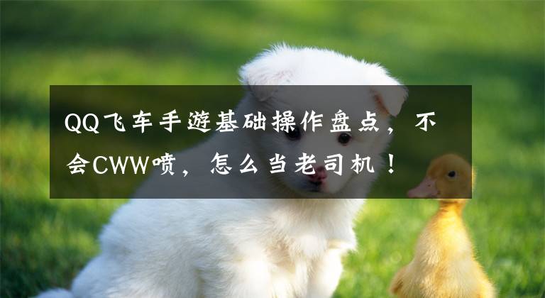 QQ飞车手游基础操作盘点，不会CWW喷，怎么当老司机！文章配图