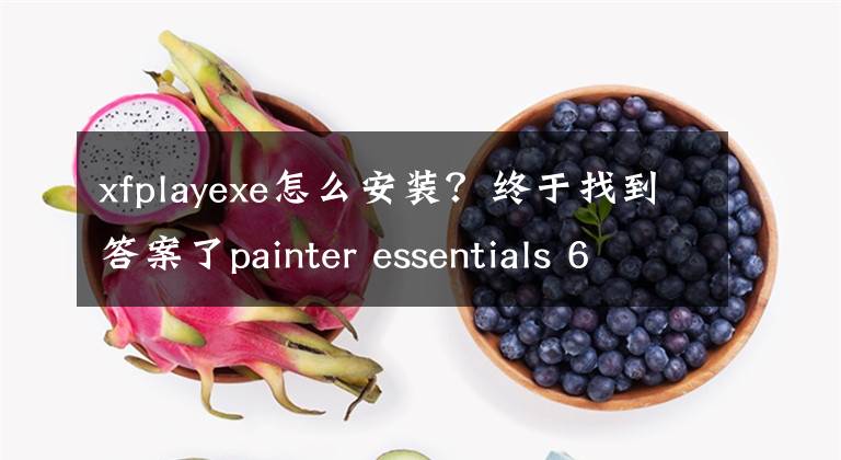 xfplayexe怎么安装？终于找到答案了painter essentials 6汉化包 附安装教程文章配图