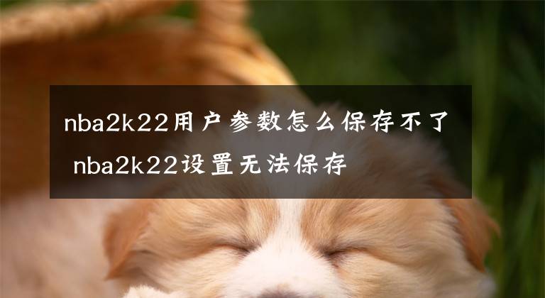 nba2k22用户参数怎么保存不了 nba2k22设置无法保存文章配图