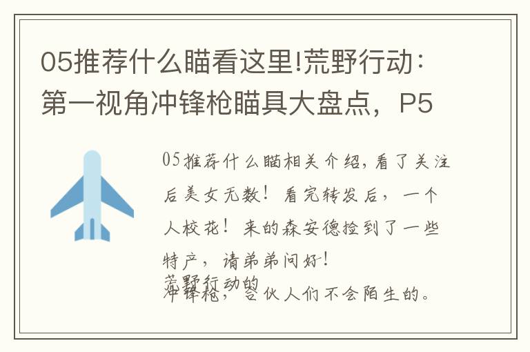 05推荐什么瞄看这里!荒野行动：第一视角冲锋枪瞄具大盘点，P5最棒，K5最难看！