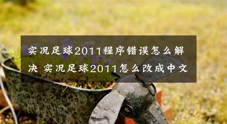 实况足球2011程序错误怎么解决 实况足球2011怎么改成中文