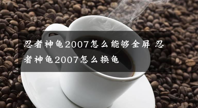 忍者神龟2007怎么能够全屏 忍者神龟2007怎么换龟