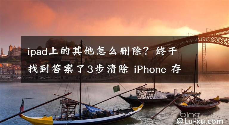 ipad上的其他怎么删除？终于找到答案了3步清除 iPhone 存储中讨厌的“其他”文章配图
