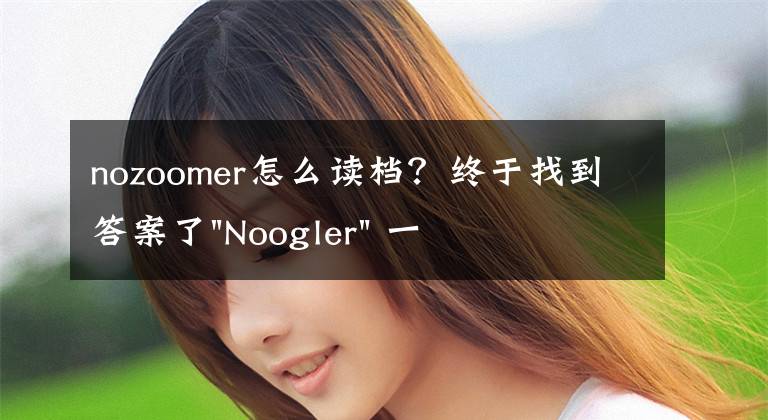 nozoomer怎么读档？终于找到答案了"Noogler" 一年记：当 Google 从 Dream Company 变成 Mothership文章配图