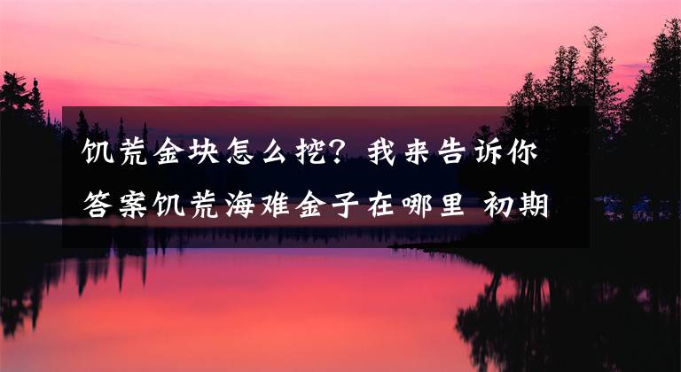 饥荒金块怎么挖？我来告诉你答案饥荒海难金子在哪里 初期金子怎么获得