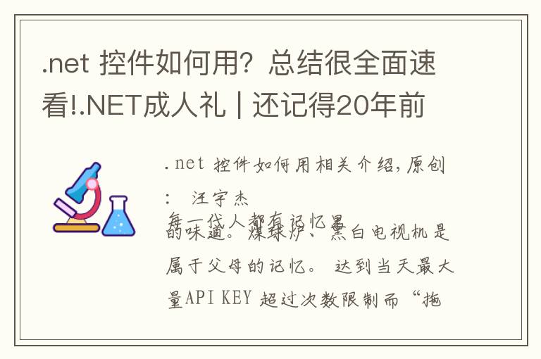 .net 控件如何用？总结很全面速看!.NET成人礼 | 还记得20年前一起拖过的控件吗？