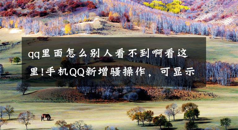 qq里面怎么别人看不到啊看这里!手机QQ新增骚操作，可显示对方实时电量，网友称隐私被侵犯文章配图