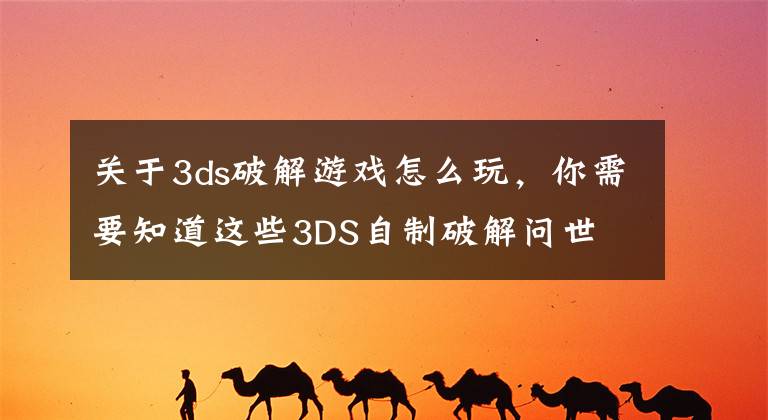 关于3ds破解游戏怎么玩，你需要知道这些3DS自制破解问世 借助《立体忍者》运行自制程序