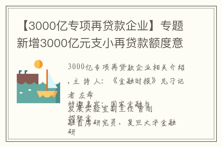 【3000亿专项再贷款企业】专题新增3000亿元支小再贷款额度意味着什么？专项资金定向支持有助于增强银行为中小微企业纾困能力