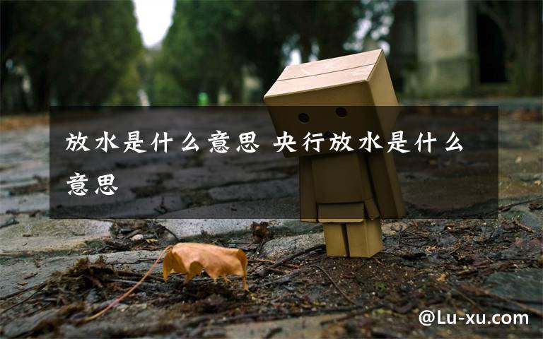 放水是什么意思 央行放水是什么意思文章配图