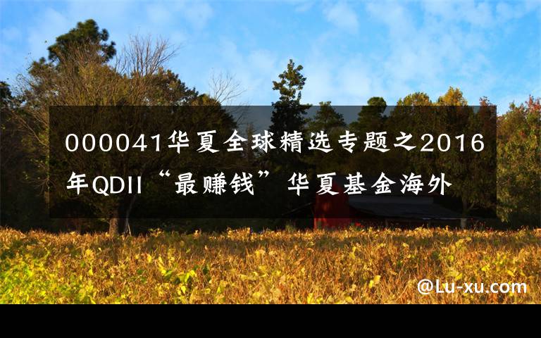 000041华夏全球精选专题之2016年QDII“最赚钱”华夏基金海外“淘金”收获丰厚。