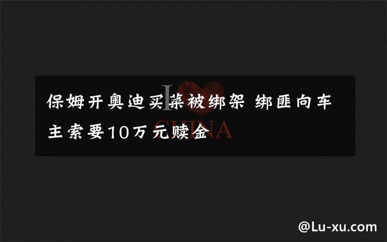 保姆开奥迪买菜被绑架 绑匪向车主索要10万元赎金