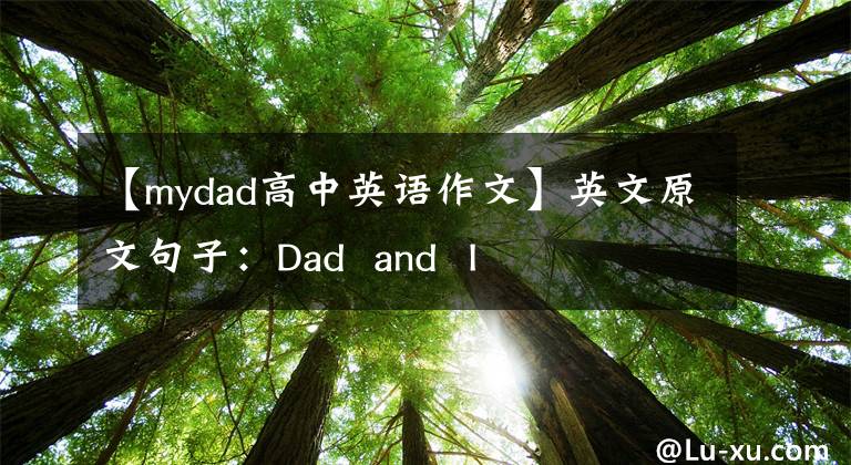 【mydad高中英语作文】英文原文句子：Dad and I