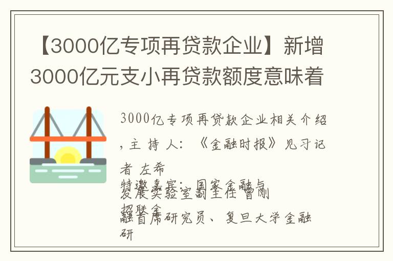 【3000亿专项再贷款企业】新增3000亿元支小再贷款额度意味着什么？专项资金定向支持有助于增强银行为中小微企业纾困能力