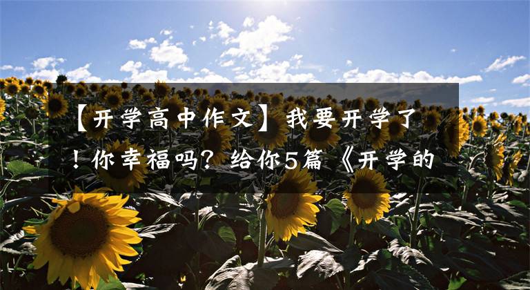 【开学高中作文】我要开学了！你幸福吗？给你5篇《开学的第一天》作文范文文章配图