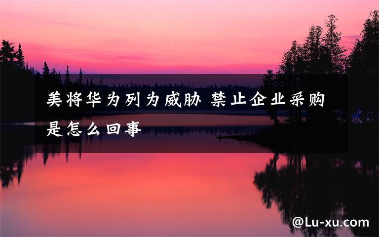 美将华为列为威胁 禁止企业采购是怎么回事文章配图