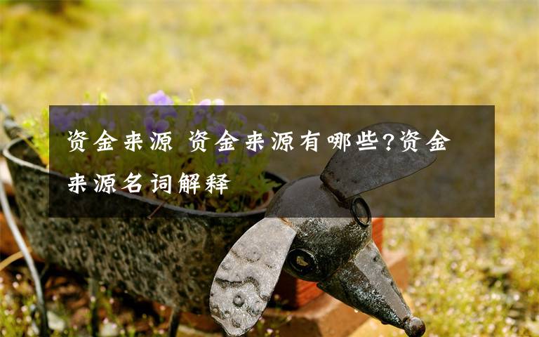资金来源 资金来源有哪些?资金来源名词解释文章配图