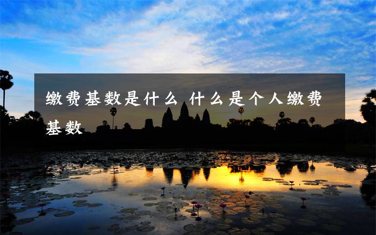 缴费基数是什么 什么是个人缴费基数文章配图